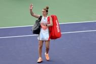 Maira Sakkari at the 2023 BNP Paribas Open.